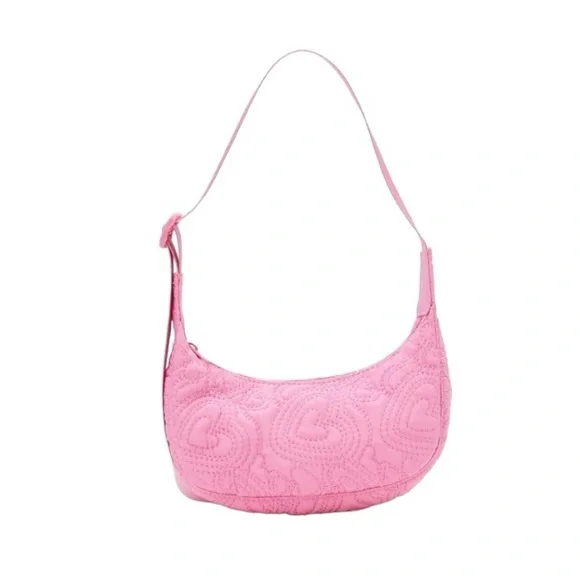 Embroidery Heart Mini Hobo Crossbody Handbag - Picture 8 of 12
